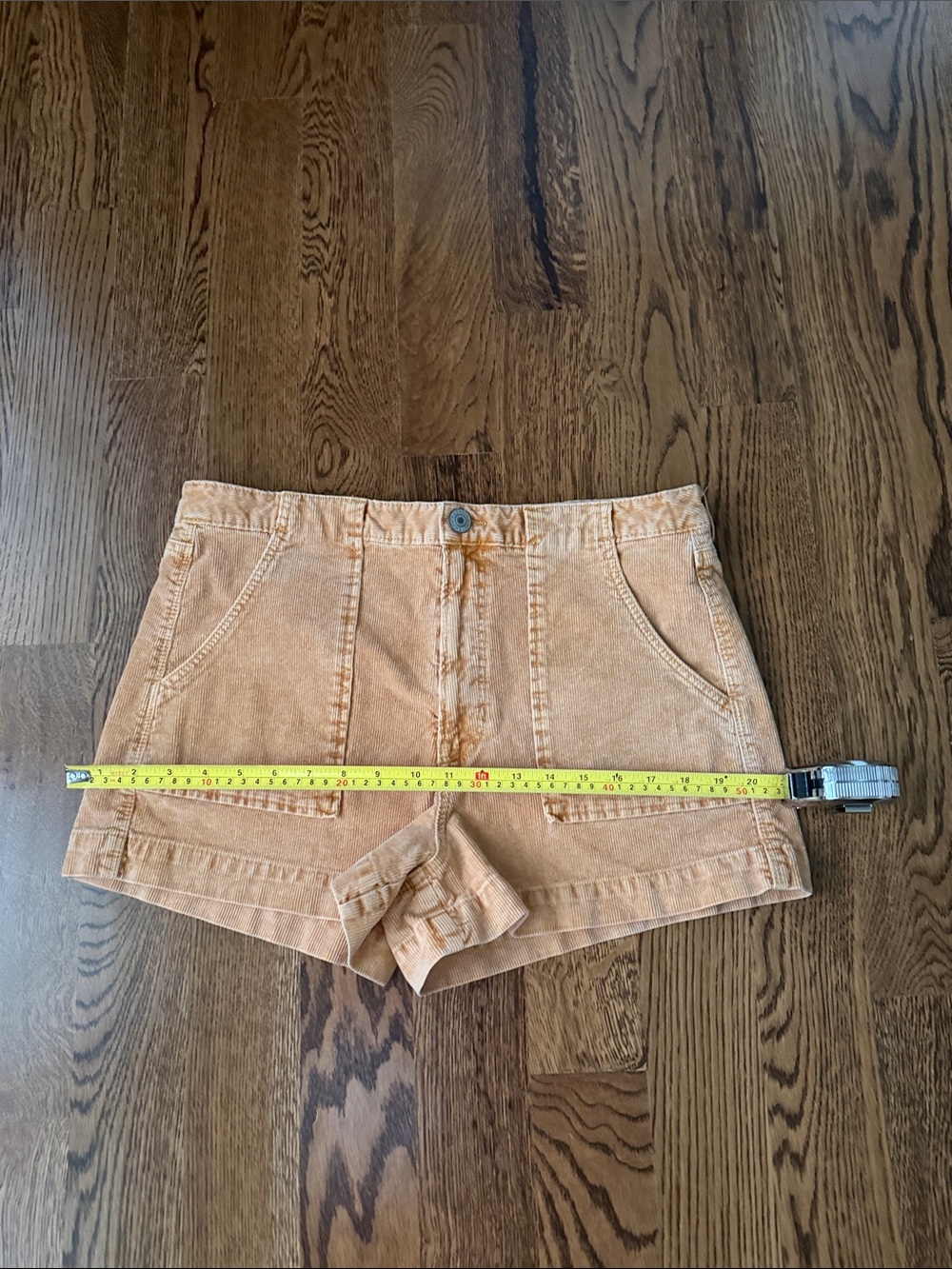 American Eagle Outfitters mustard wash corduroy shorts 12 - Picture 9 of 10